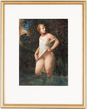 A Carl Axel KRAWE, gouache painting, signed.