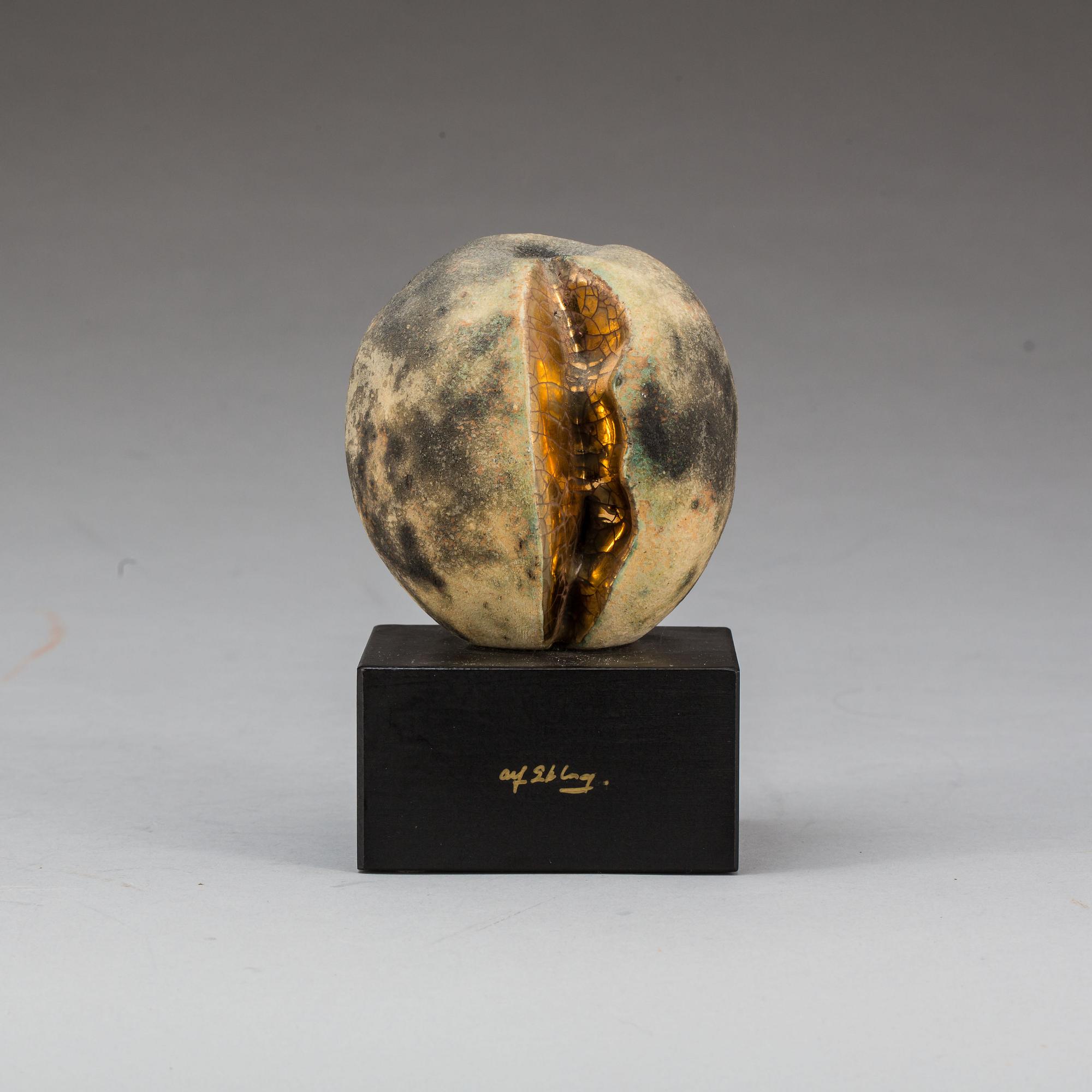 ALF EKBERG, skulptur, stengods, signerad, 1900-talets slut.