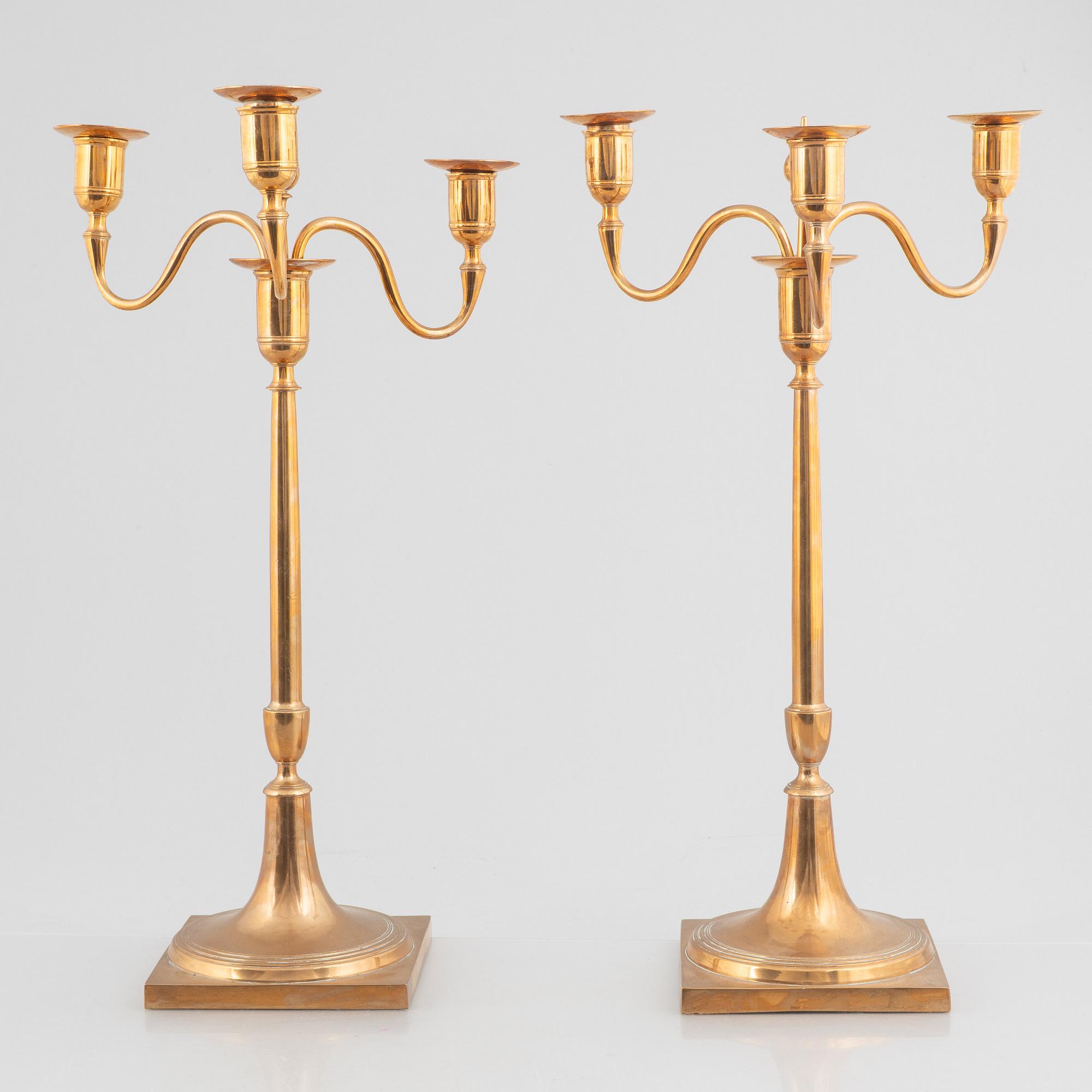 A pair of candelabra 20th century.