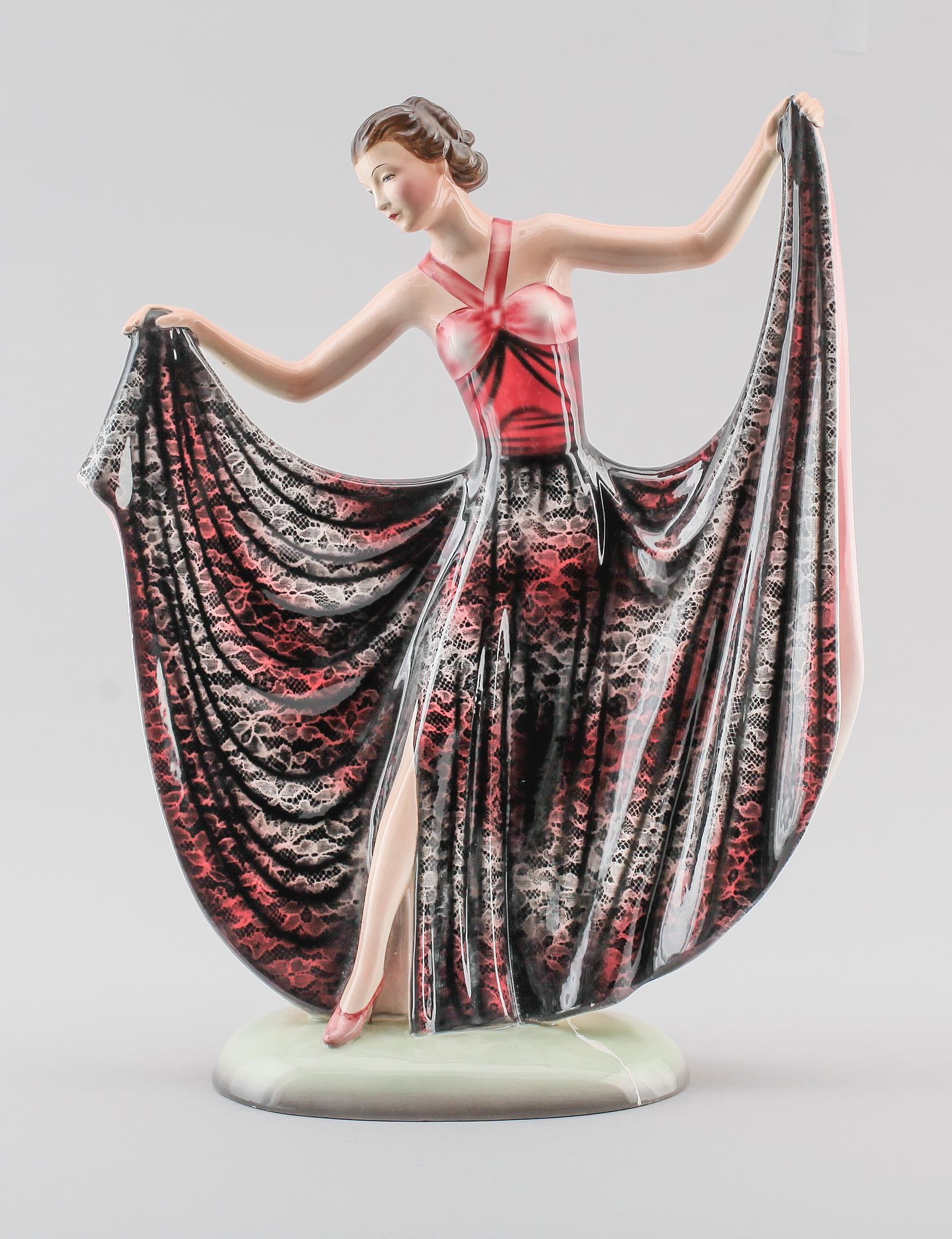 FIGUR, porslin, Goldscheider, Wien.