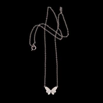 COLLIER, 18 k vitguld, briljantslipade diamanter tot 0.20 ct.