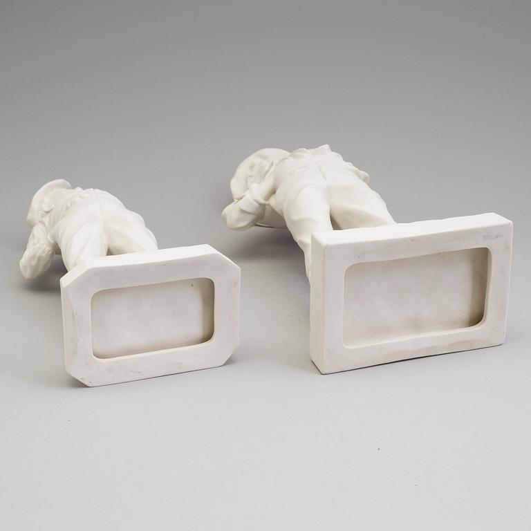 TWO PARIAN FIGURES, Gustafsberg 1894 and 1920.