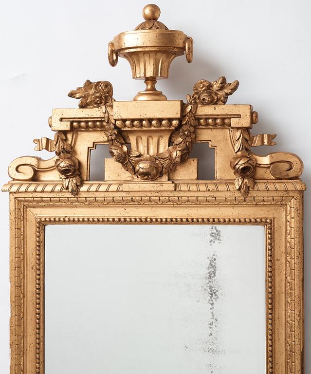 A Swedish Gustavian mirror by Johan Åkerblad 1778 (master in Stockholm 1758-1799).