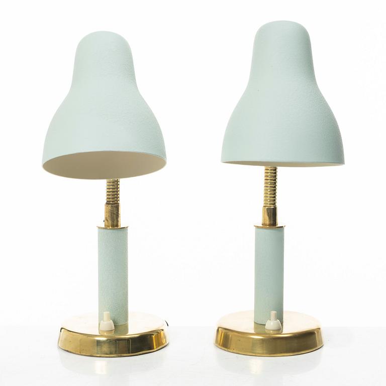 Bertil Brisborg, bordslampor, ett par, modell 32535, Nordiska Kompaniet, 1950-tal.
