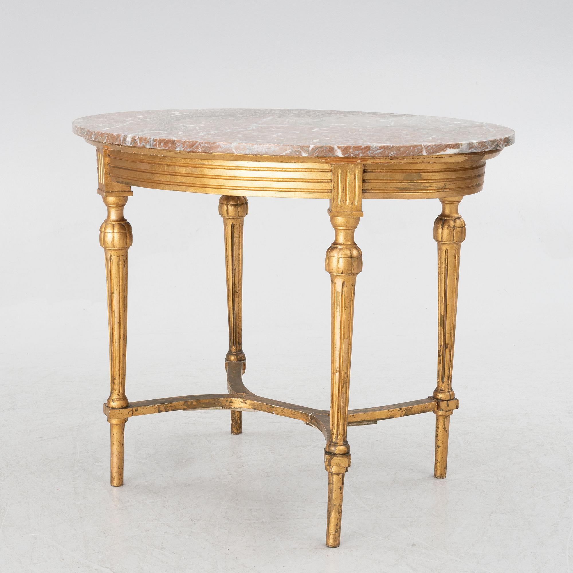 A Gustavian style table, circa 1900.