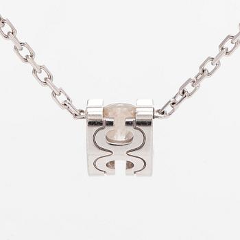 Cartier, an 18K white gold 'C de Cartier' necklace with a brilliant-cut diamond.