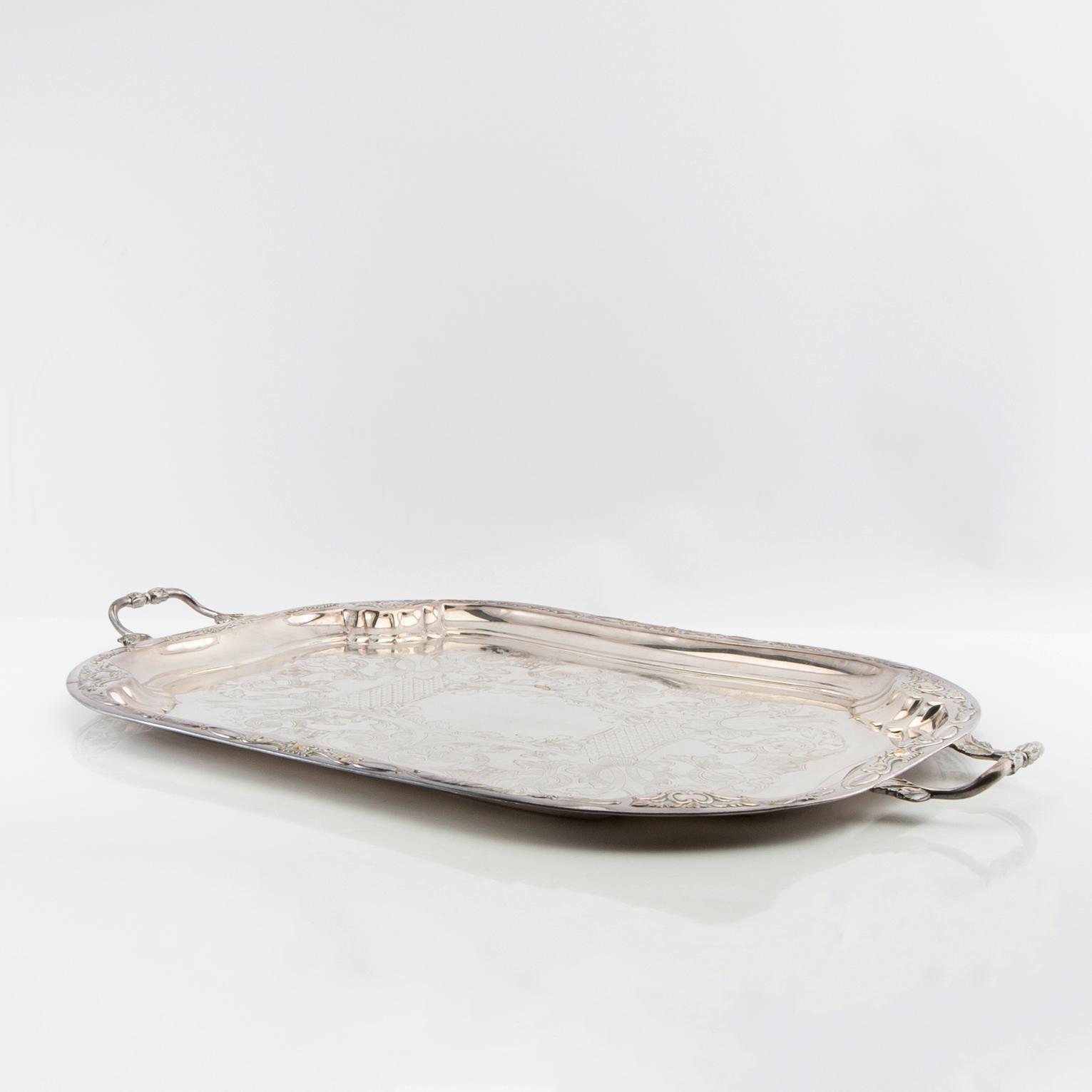 Trays 2 pcs of nickel silver, first half of the 20th century.