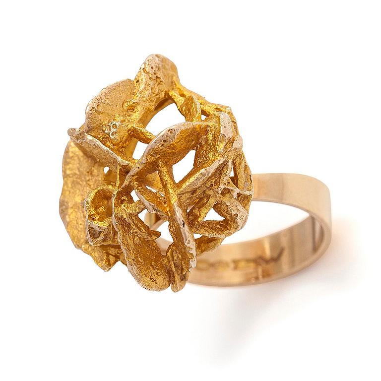Björn Weckström, ring, "Kioto", 14K guld, Kruunu Koru Oy/Lapponia 1968.