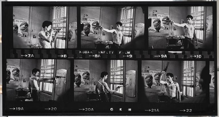 Joel Shapiro, Robert De Niro, "Taxi Driver" Contact Sheet, New York, 1975.