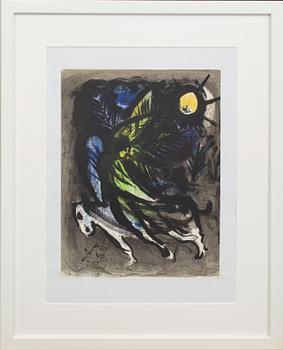 Marc Chagall · MARC CHAGALL, colour lithographe, unsigned, from Chagall Lithographe I, 1960.