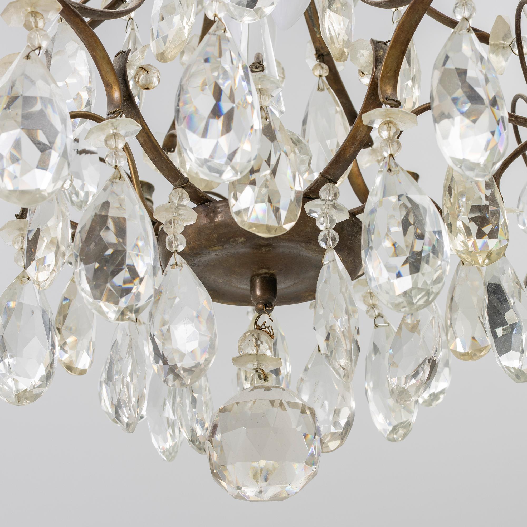 Chandelier, Rococo style, mid-20th century.