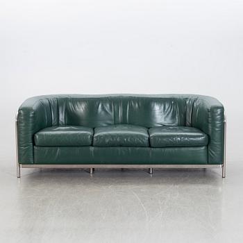 An "Onda" leather sofa by JONATHAN DE PAS, DONATO D. URBINO & PAOLO LOMAZOTTI for Zanotta, designed in 1985.