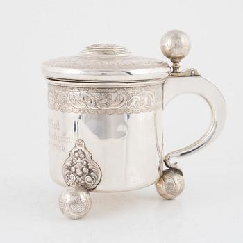 Dryckeskanna, barockstil, CG Hallberg, Stockholm 1904.