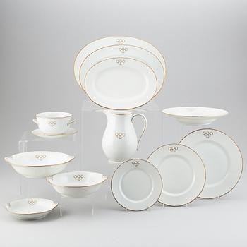 Louise Adelborg, a 58 pcs Olympic Games 1948 porcelain dinner service, Rörstrand, Sweden.