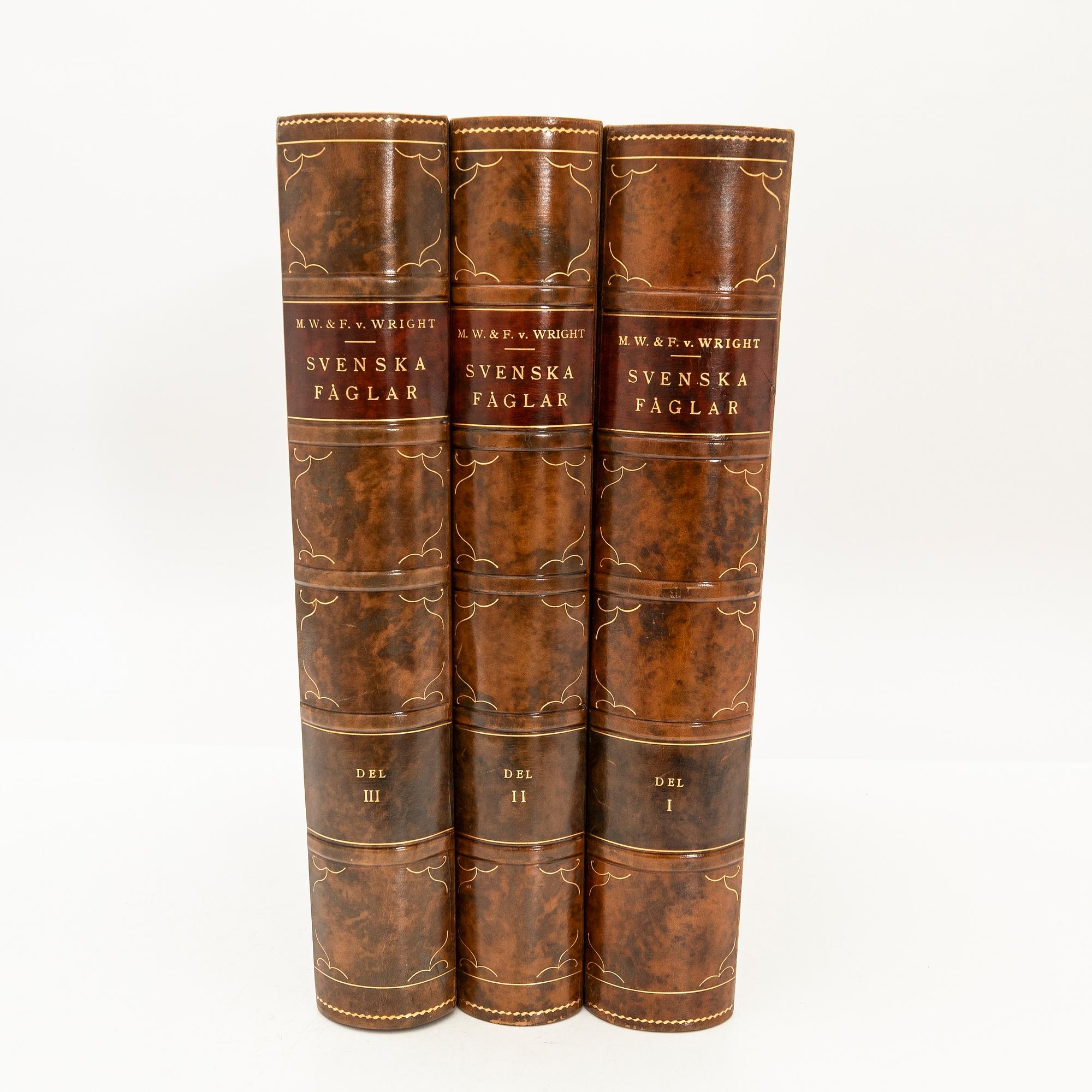 The Wright Brothers, book work, 3 volumes, "Swedish Birds", A. Börtzells tryckeri AB, Ivar Baarsen, Stockholm, 1927-1929.