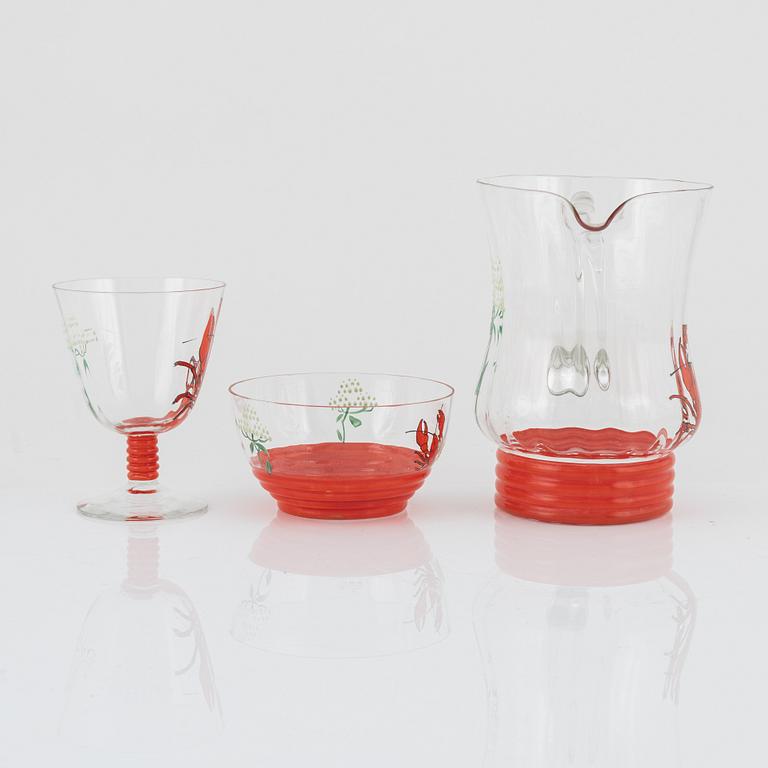 Johansfors glasbruk, a glass service (12 pieces), mid 20th century.