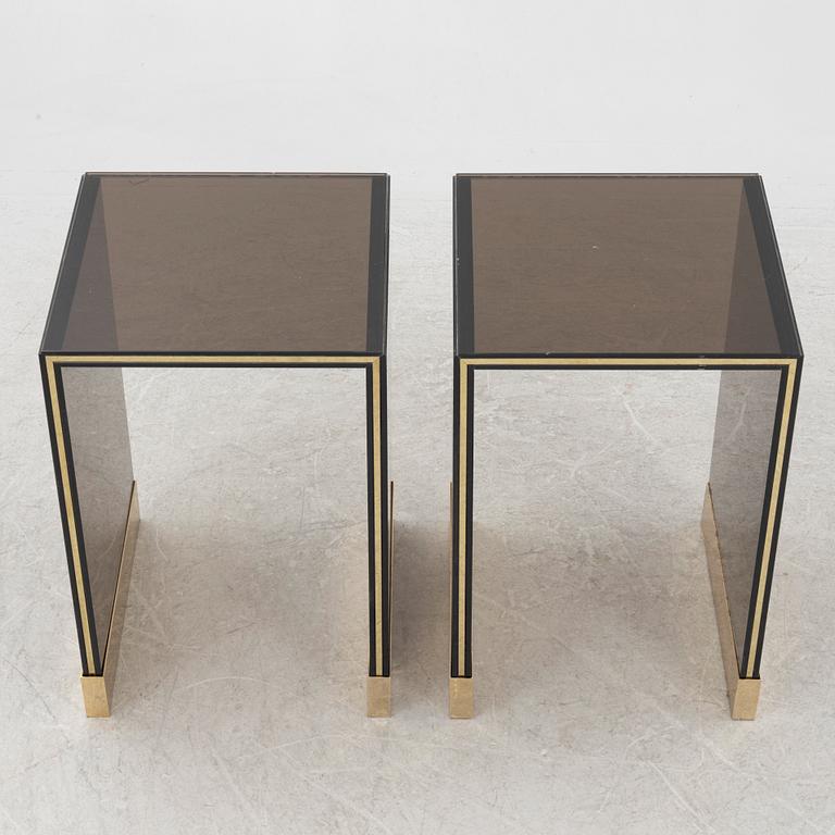 Bedside tables, a pair, 1970s.