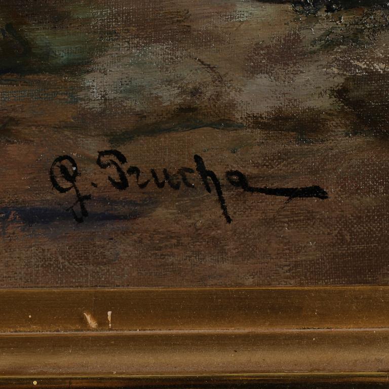 GUSTAV PRUCHA, olja på duk, signerad.