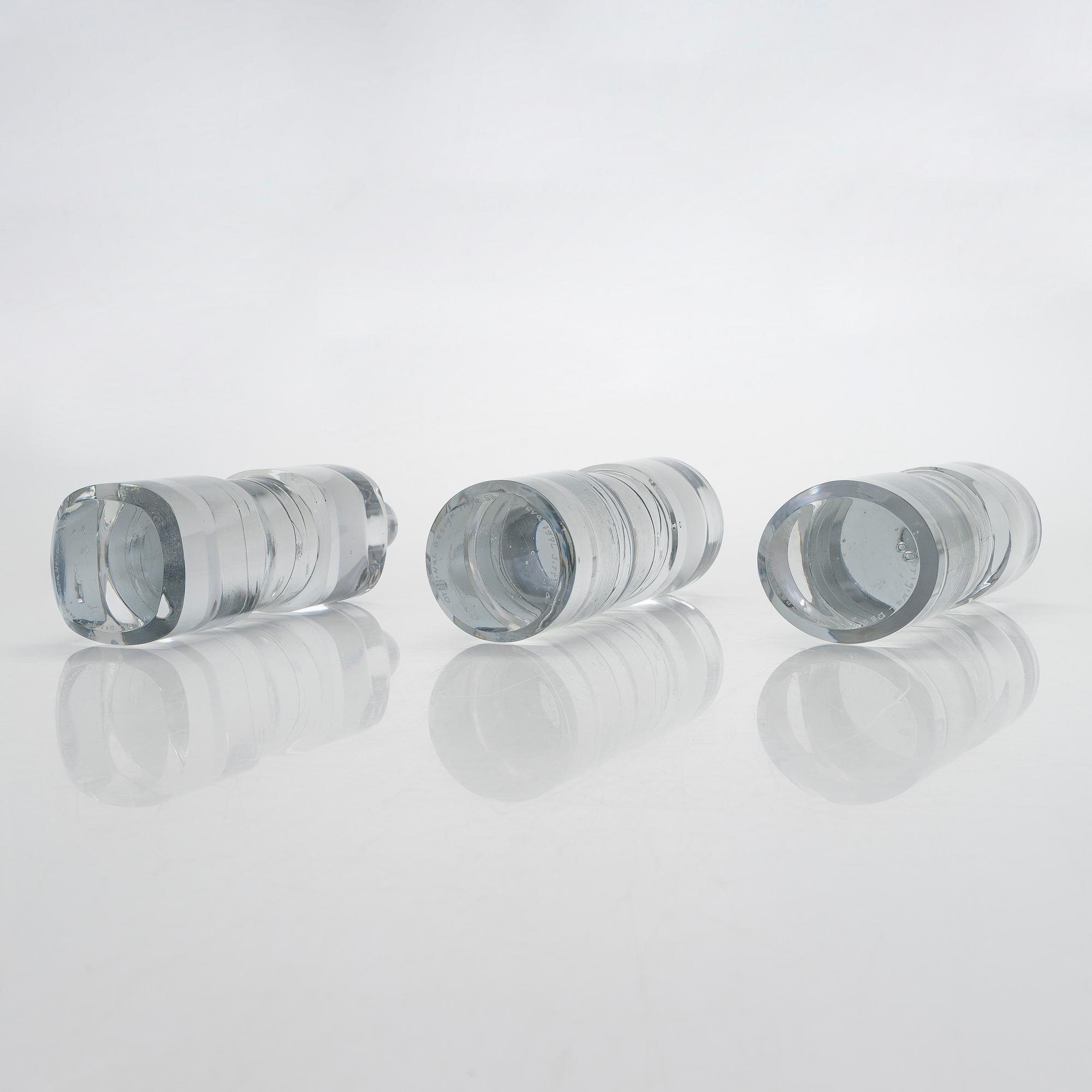 Timo Sarpaneva, a set of six prototypes signed Original Design Timo Sarpaneva 1976 Iittala.