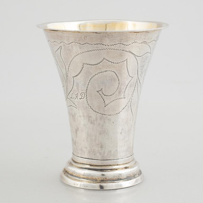 Johan Petter Hörling, bägare, silver, Enköping 1817.