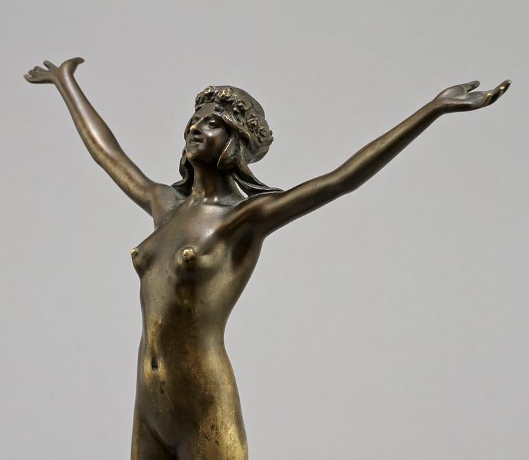 SKULPTUR, brons, Hans Keck, sign.