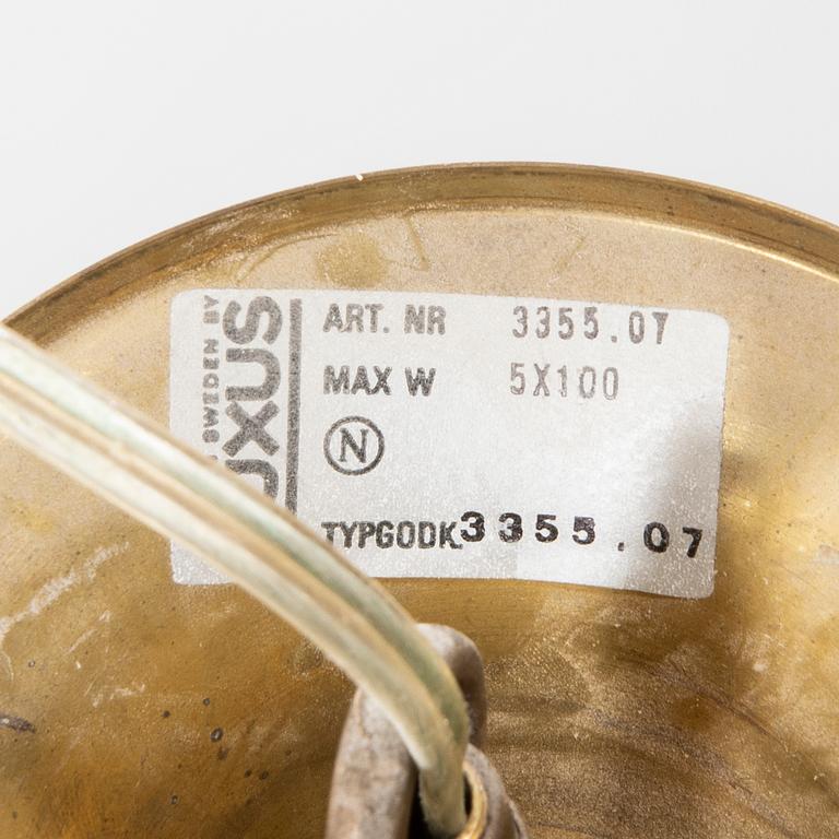 A 1960s Luxus brass ceiling pendant.