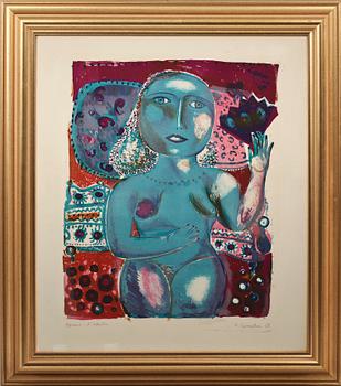 Vassilis Sperantzas · VASSILIS SPERANTZAS, färglitografi, sign, épreuve d'artiste, dat 67.