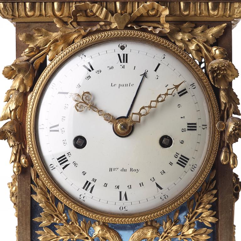 A Louis XVI late 18th century mantel clock by Le Paute.