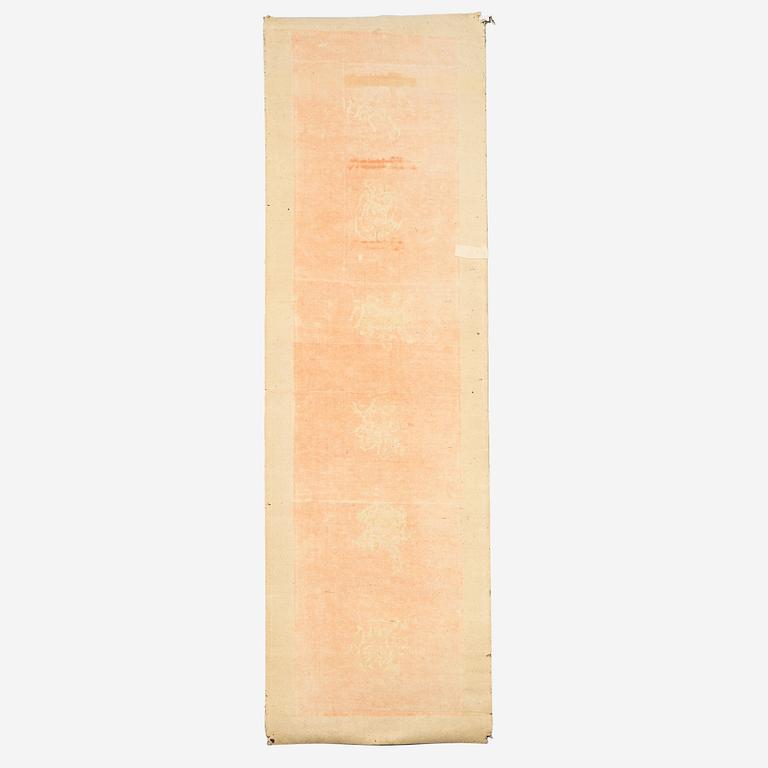 Four Chinese silk scrolls with Christian inscriptions, 1930s.