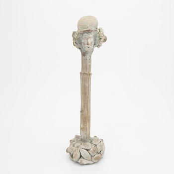 Sam Stigsson, a signed and dated 210 concrete sculpture/candle stick.