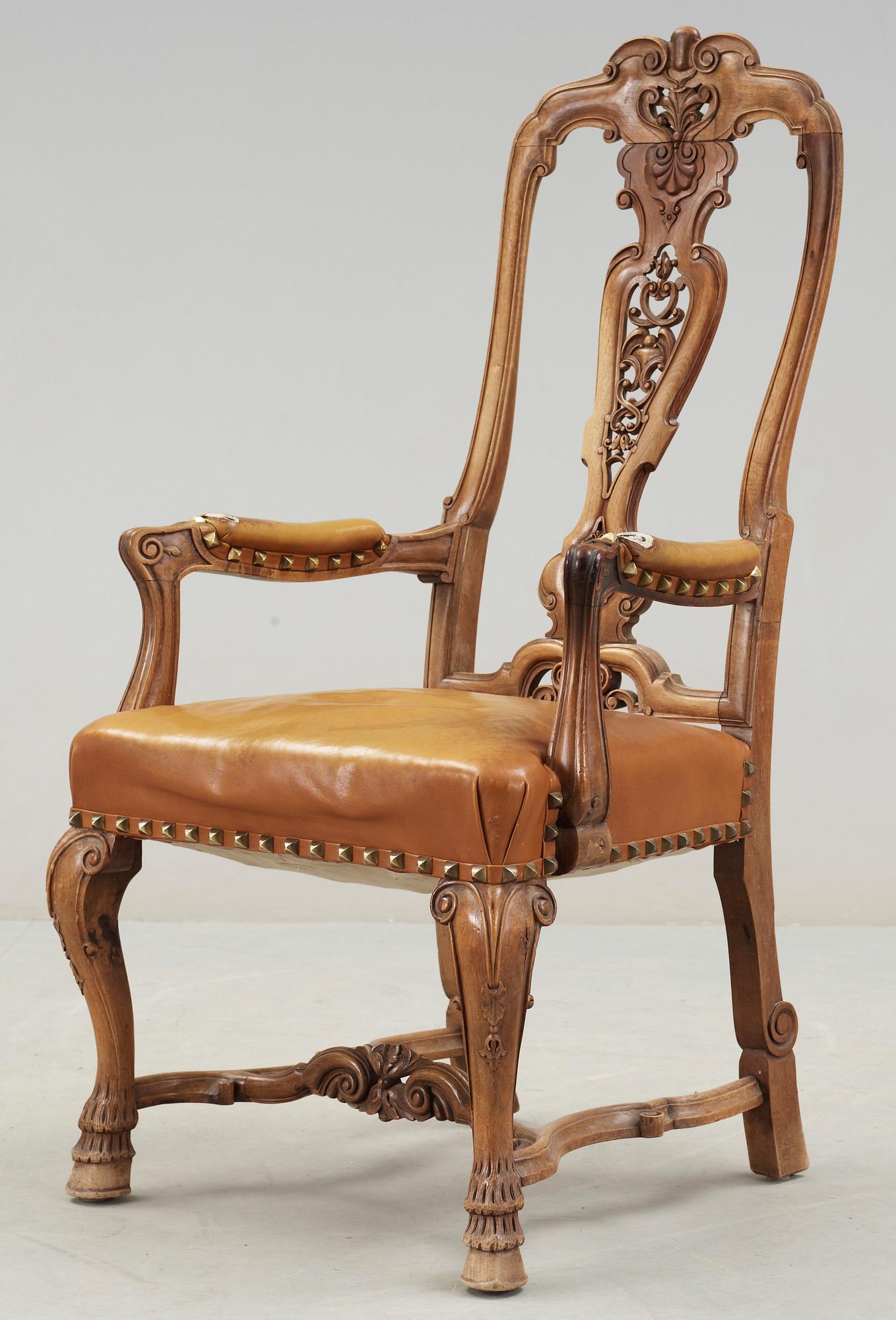 KARMSTOL, rokokostil, bonad, 1900-tal.