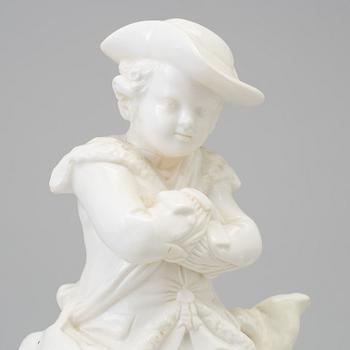 FIGURIN, porslin. med Derby-liknande märke. England, tidigt 1900-tal.