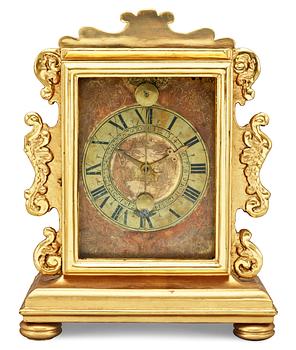 A German Baroque 17th Century table clock by Elias Wechherlin.