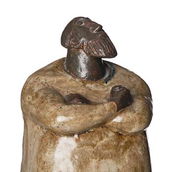 Åke Holm, skulptur, "Abraham", stengods, Höganäs, 1950-tal.