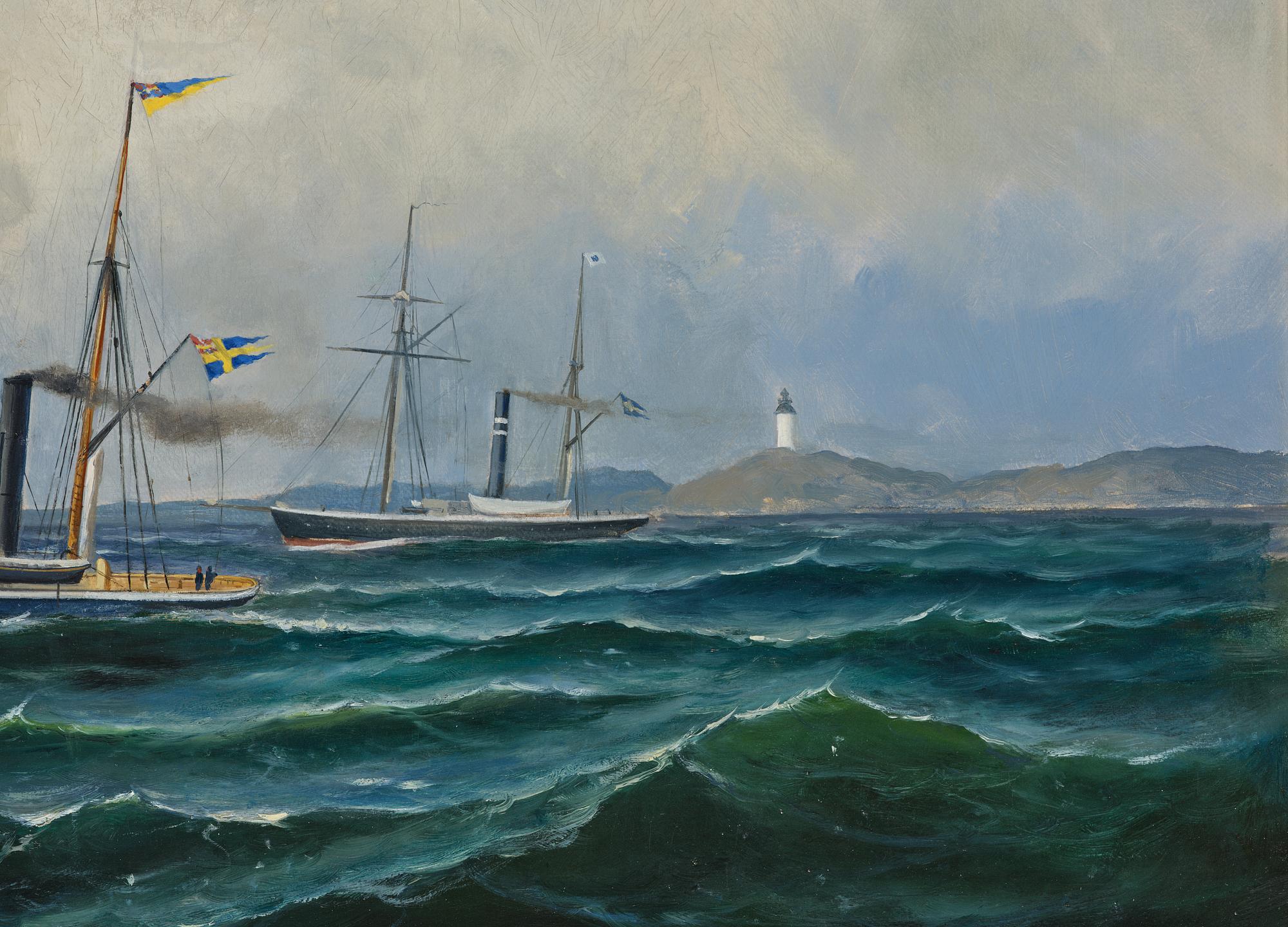 Christian Fredrik Swensson (Svensson), Christian Fredrik Swensson, "Norrköping" and cannon boats.