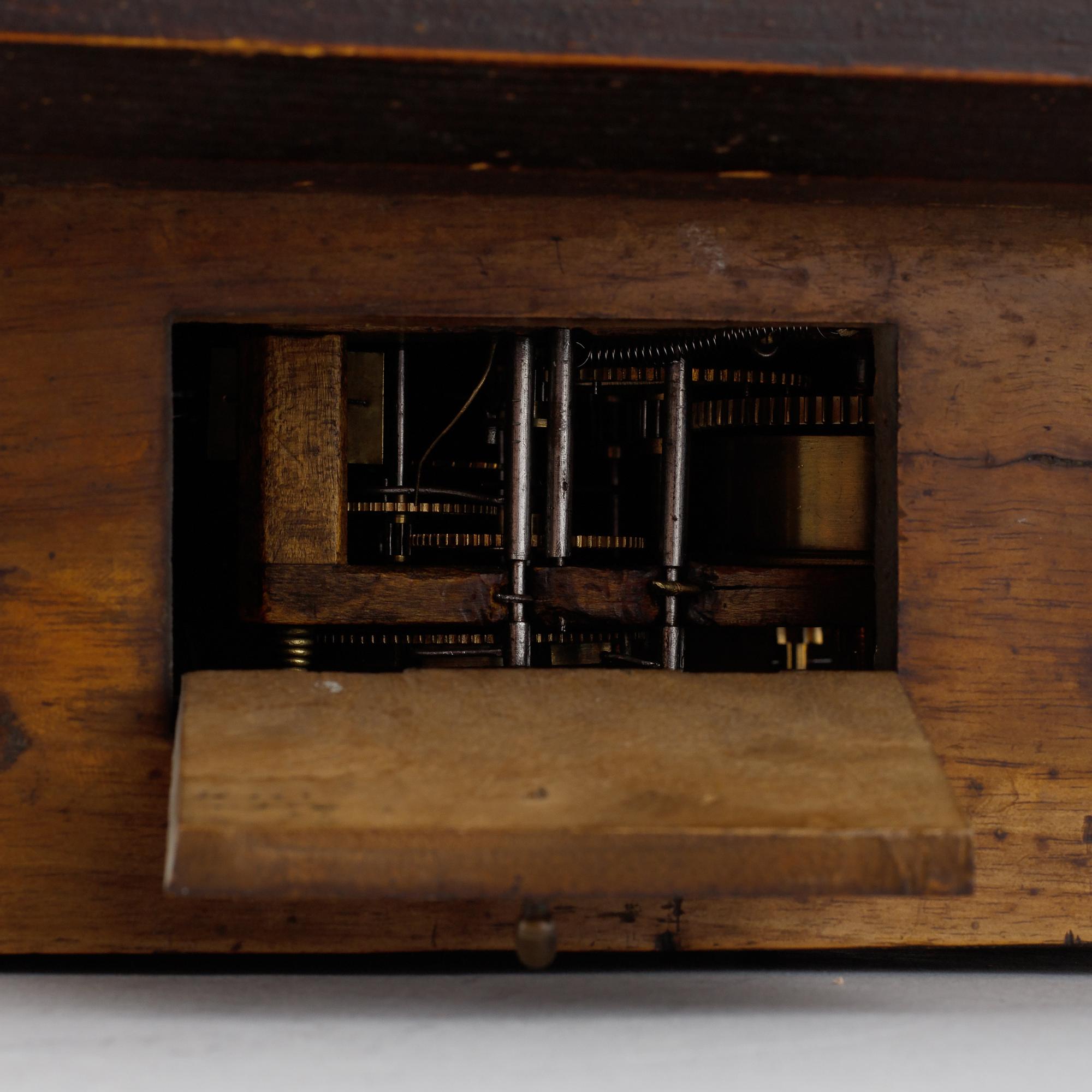 A Schwarzwald area wall pendulum clock with mechanical eye-movment, mid 19thcentury.