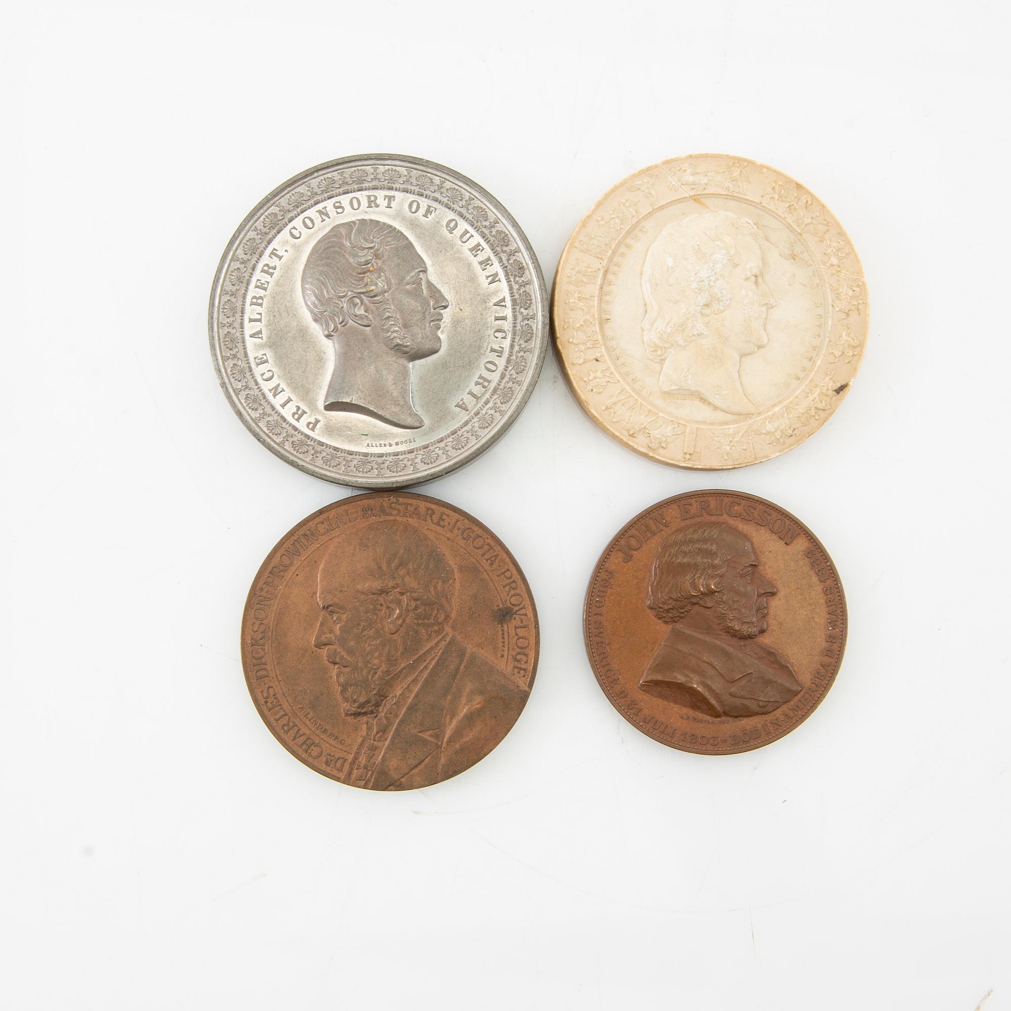 Commemorative medals 12 pcs late 19th century.