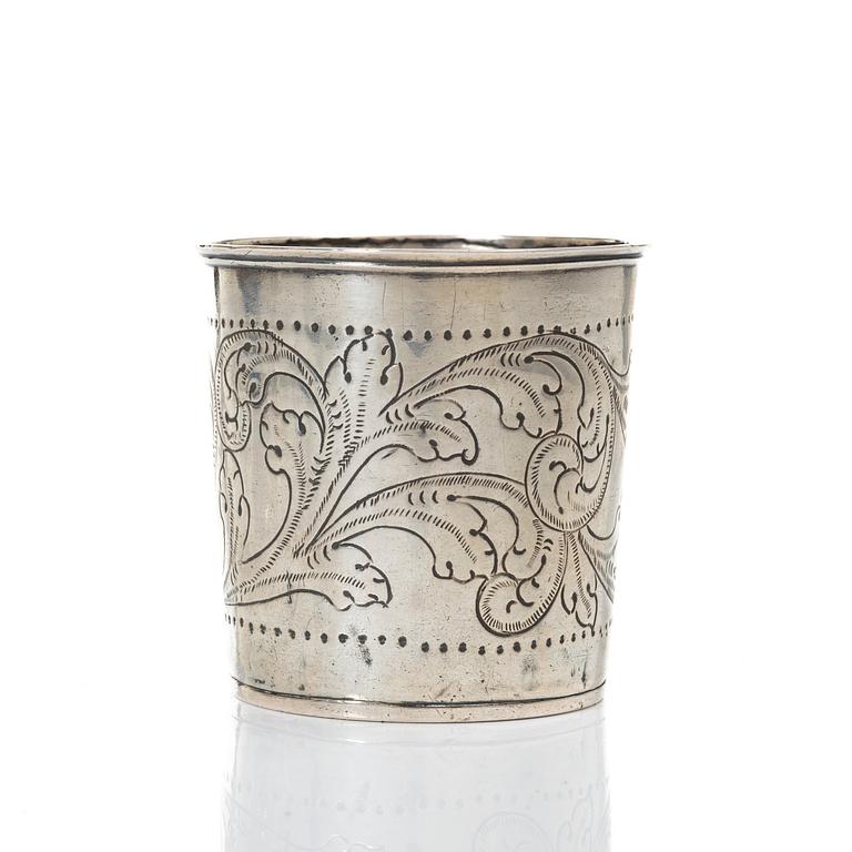 Johan Peter Olsen Rust, bägare, silver, Trondheim, Norge 1762.