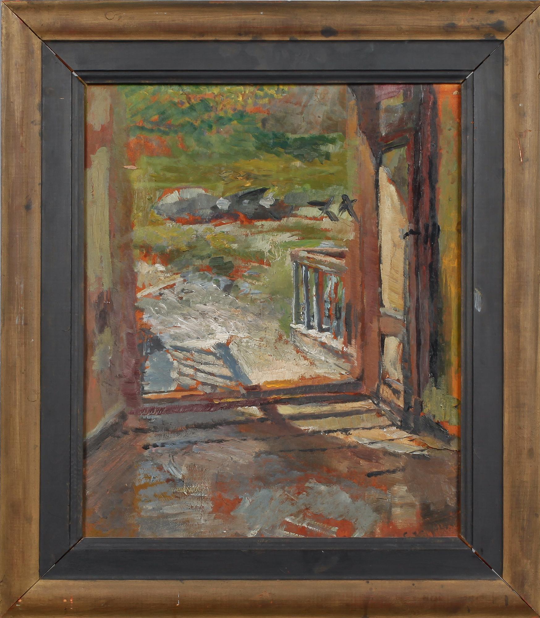 CHRISTIAN KROHG, olja på pannå, signerad.