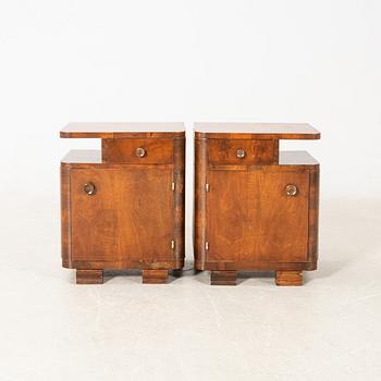 Sängbord, ett par, Art Deco, 1900-talets första hälft.
