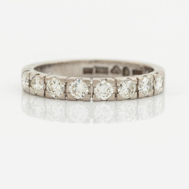 White gold and brilliant cut diamond ring.