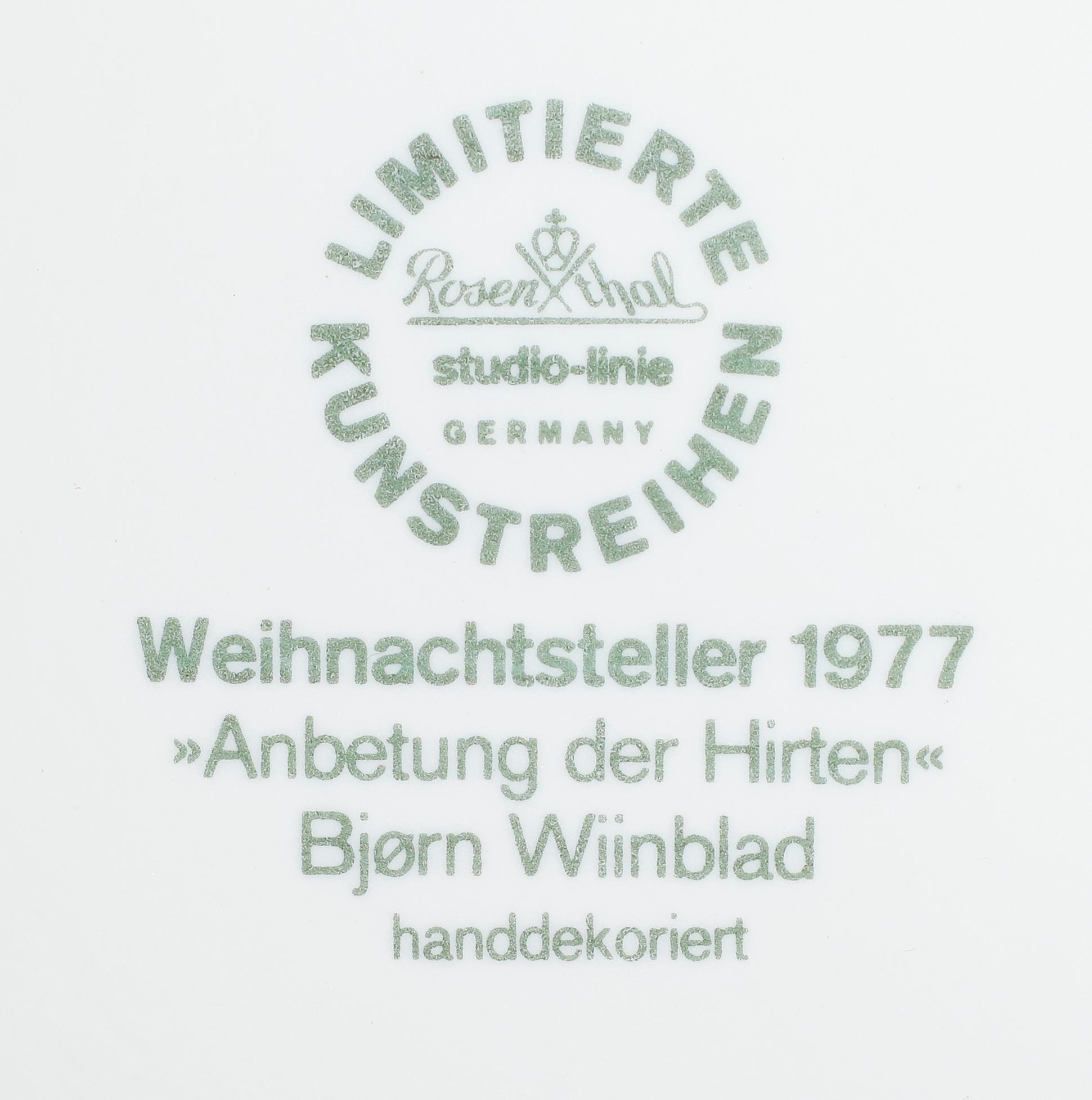 FAT, 9 delar, porslin, Björn Wiinblad, Rosenthal Studio-Line.