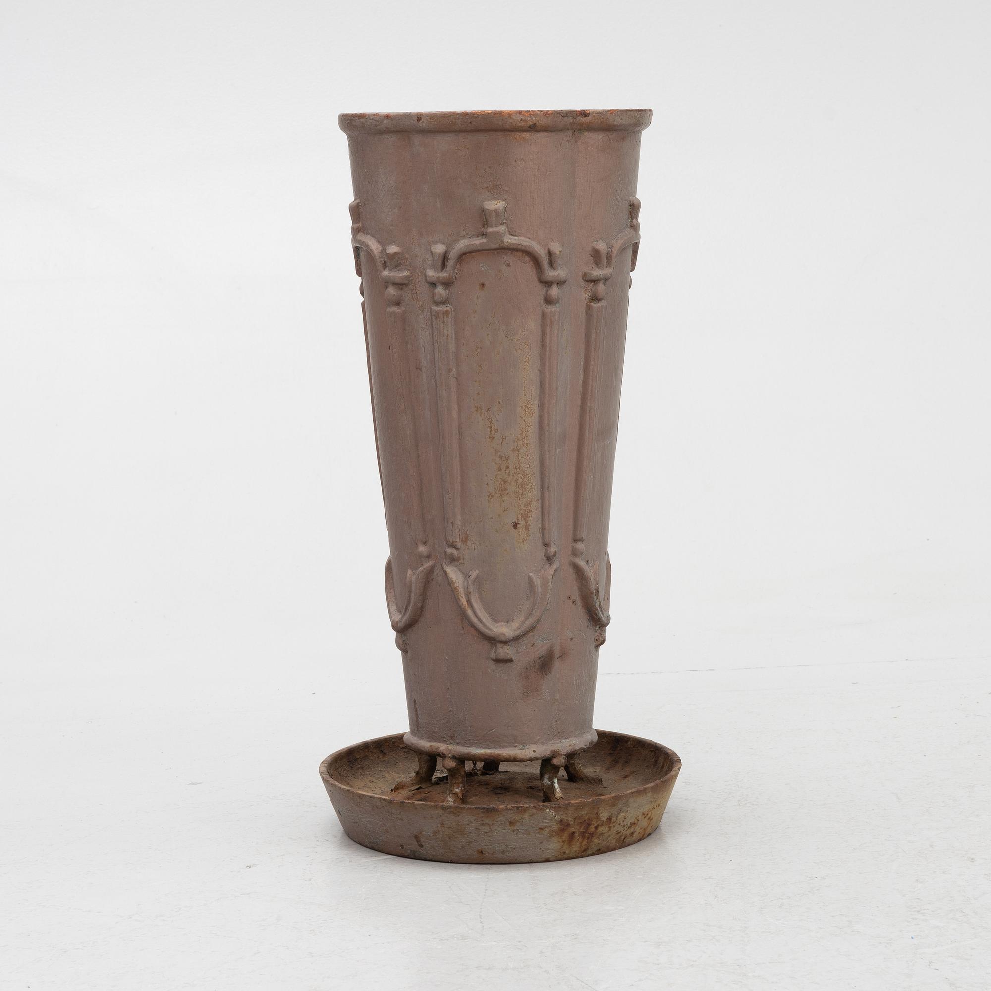 Edvin Ollers, paraplyställ, gjutjärn, Näfveqvarn, omkring 1900.