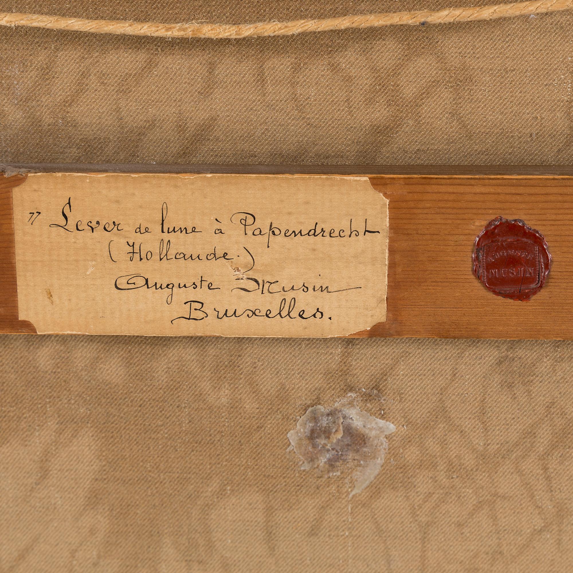 AUGUSTE MUSIN, oil on canvas, signed Auguste Mustin.