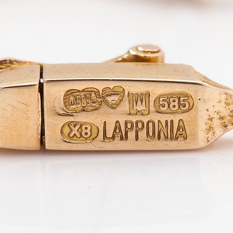 Björn Weckström, a 14K gold and platinum  bracelet 'Arabesque' for Lapponia 1999.