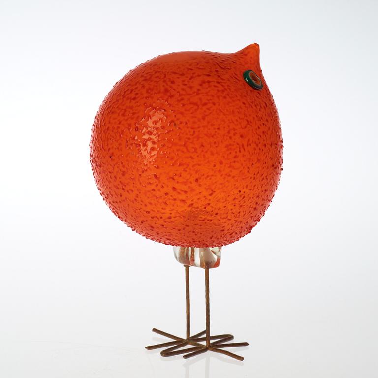 A Peter Pelzel 'Pulcino' glass bird, Vistosi, Italy 1960's.