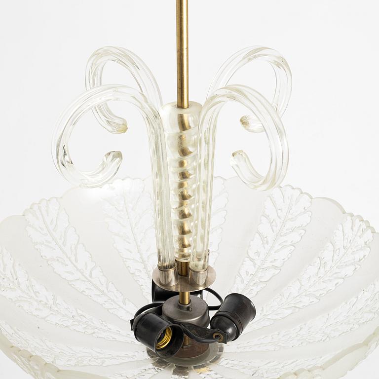 Taklampa, Swedish Modern, Elektroholm AB, Stockholm, 1940/50-tal.