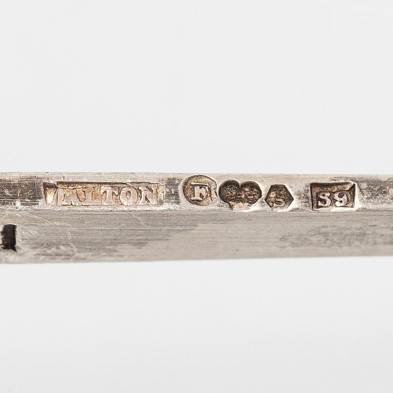 Smyckesset, 4 delar, silver, syntetisk stenar, Pege (Karl-Erik Palmberg), Alton, Sverige.