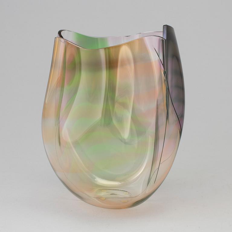 GUNNAR CYRÉN, vas, glas, "Cyrano", Orrefors Unique, signerad och daterad 85.