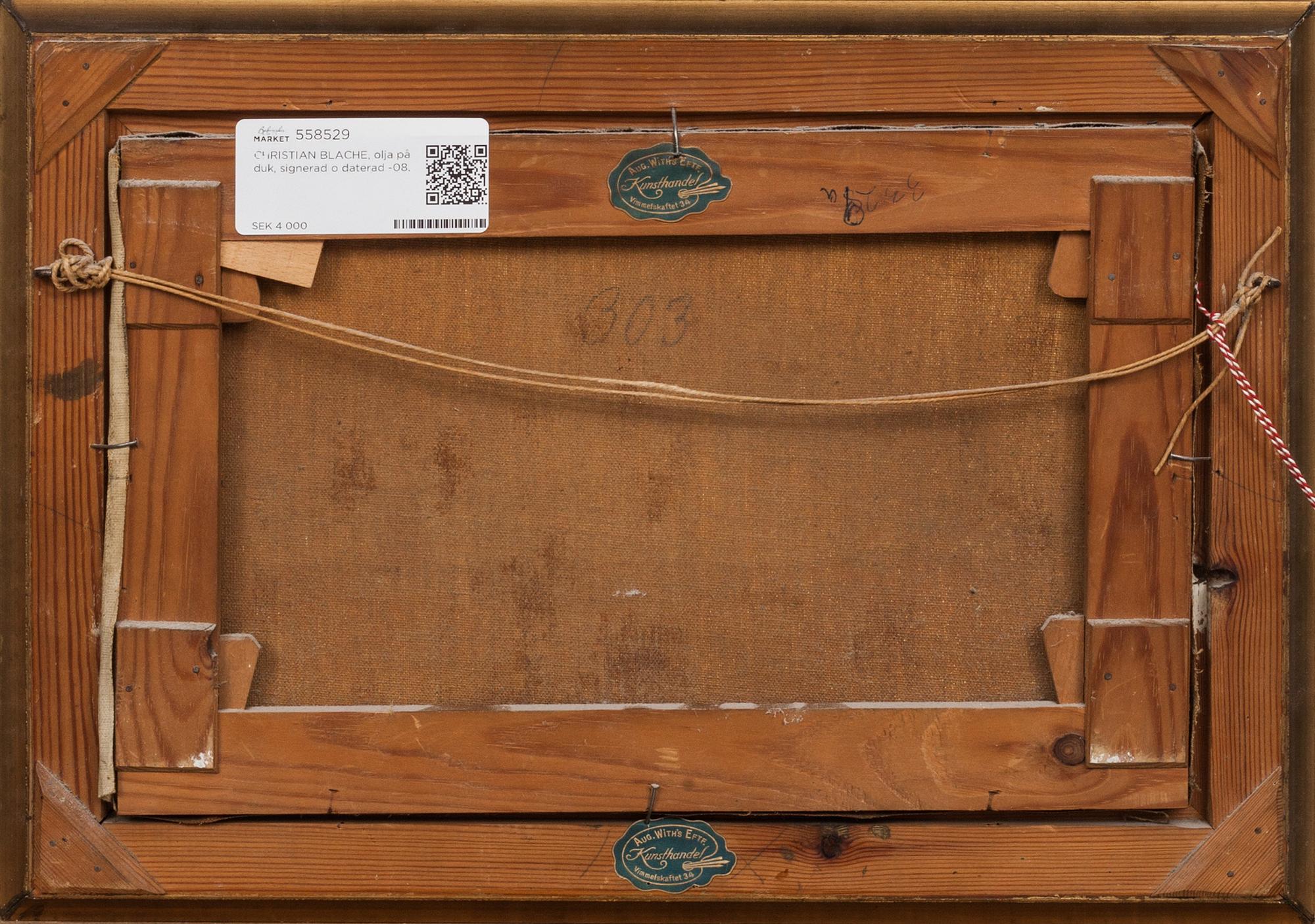 CHRISTIAN BLACHE, olja på duk, signerad o daterad -08.